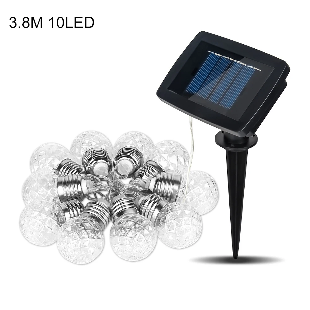 Solar String Light LED Crystal Ball Waterproof Powered Fairy Lights for Home Garden Landscape Holiday Decoration | Освещение