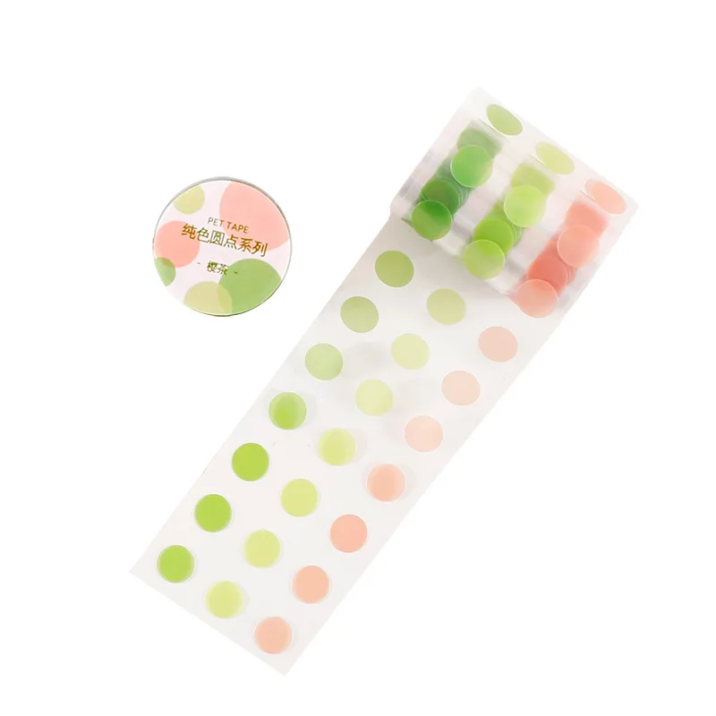 

Colorful Dots PET Washi Tape Japanese Diy Planner Masking Tape Transparent Adhesive Tapes Stickers Decorative Stationery Tapes