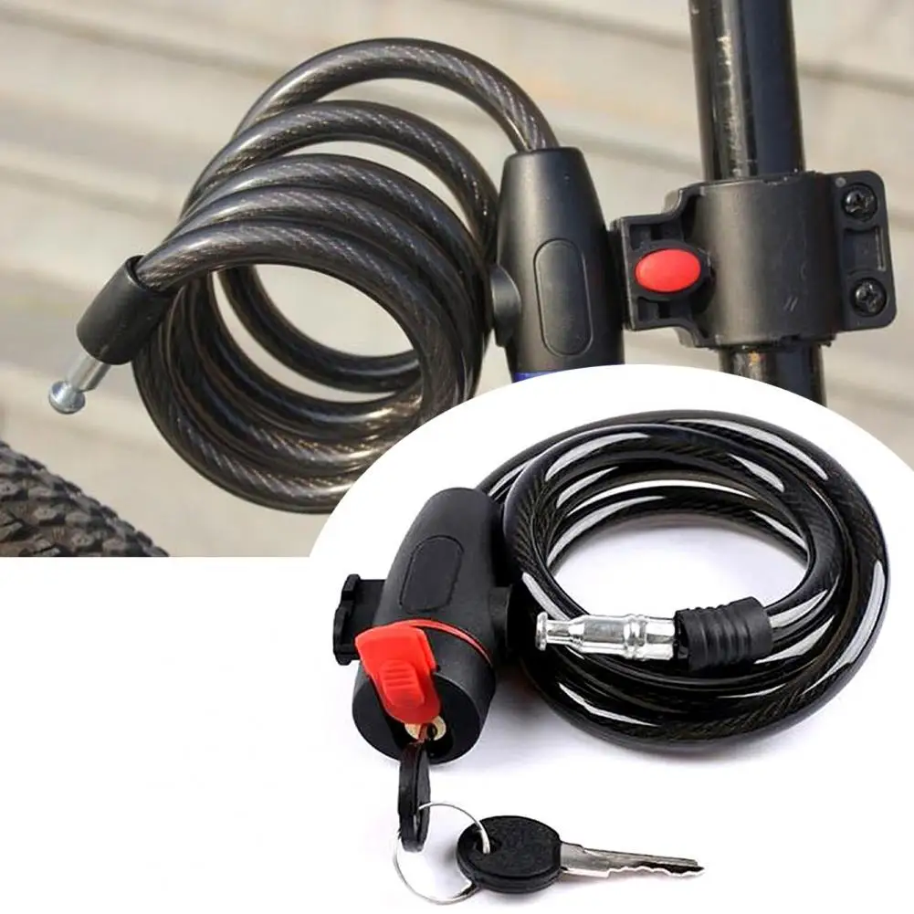 

80% Hot Sale 1 Set Motorcycle Lock High Durability Anti-deform Metal Mountain Bicycle Lock with Key for Home Bike Accessories