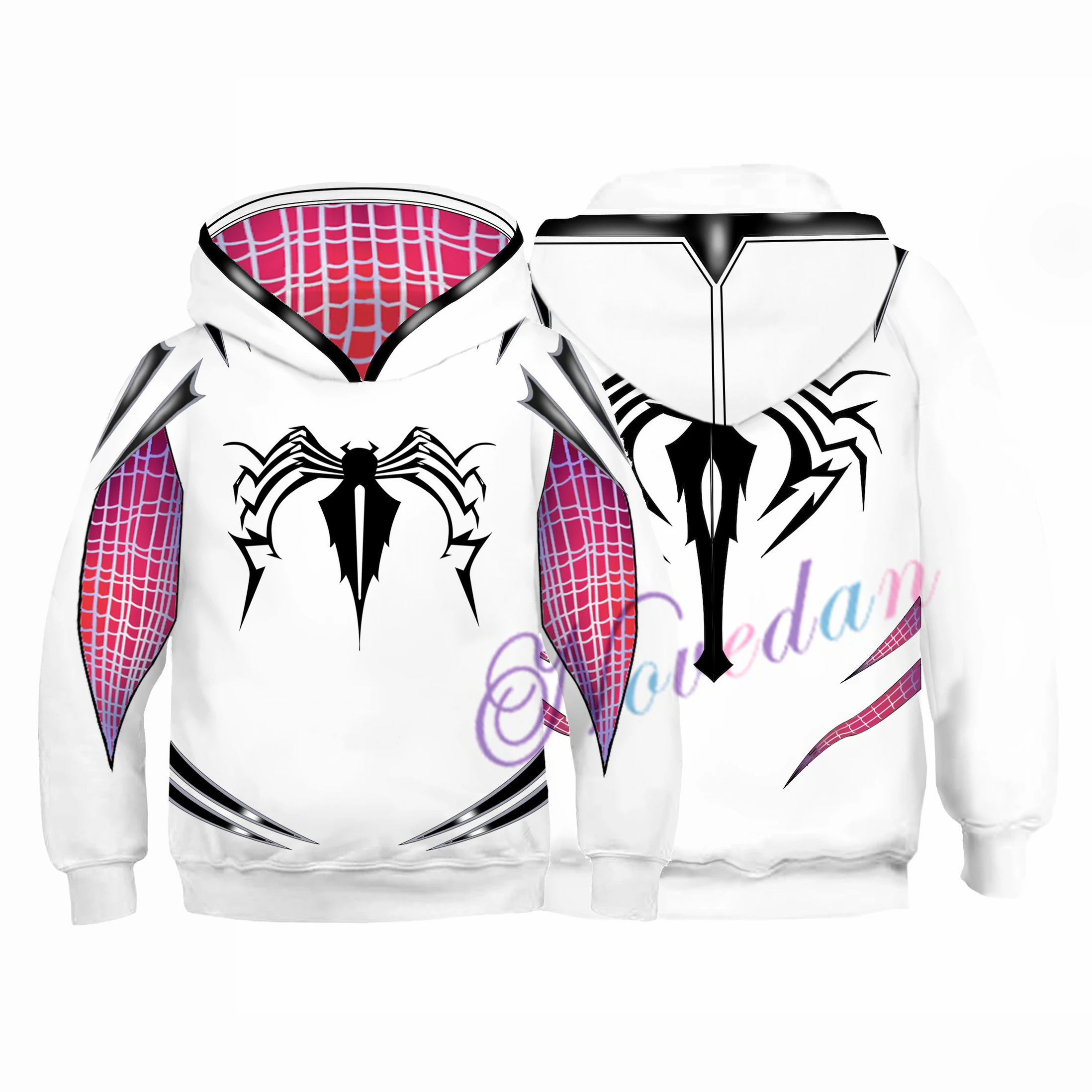 Halloween Christmas Cosplay 3D Man Costume Superhero Hoodie Boys Sweatshirt Girls Kids | Costumes