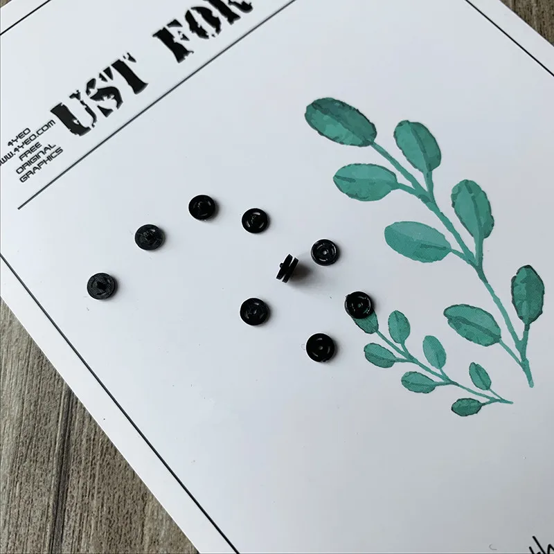 100 наборов 4 мм белый/черный/прозрачный пластик миниатюрные застежки кнопки для