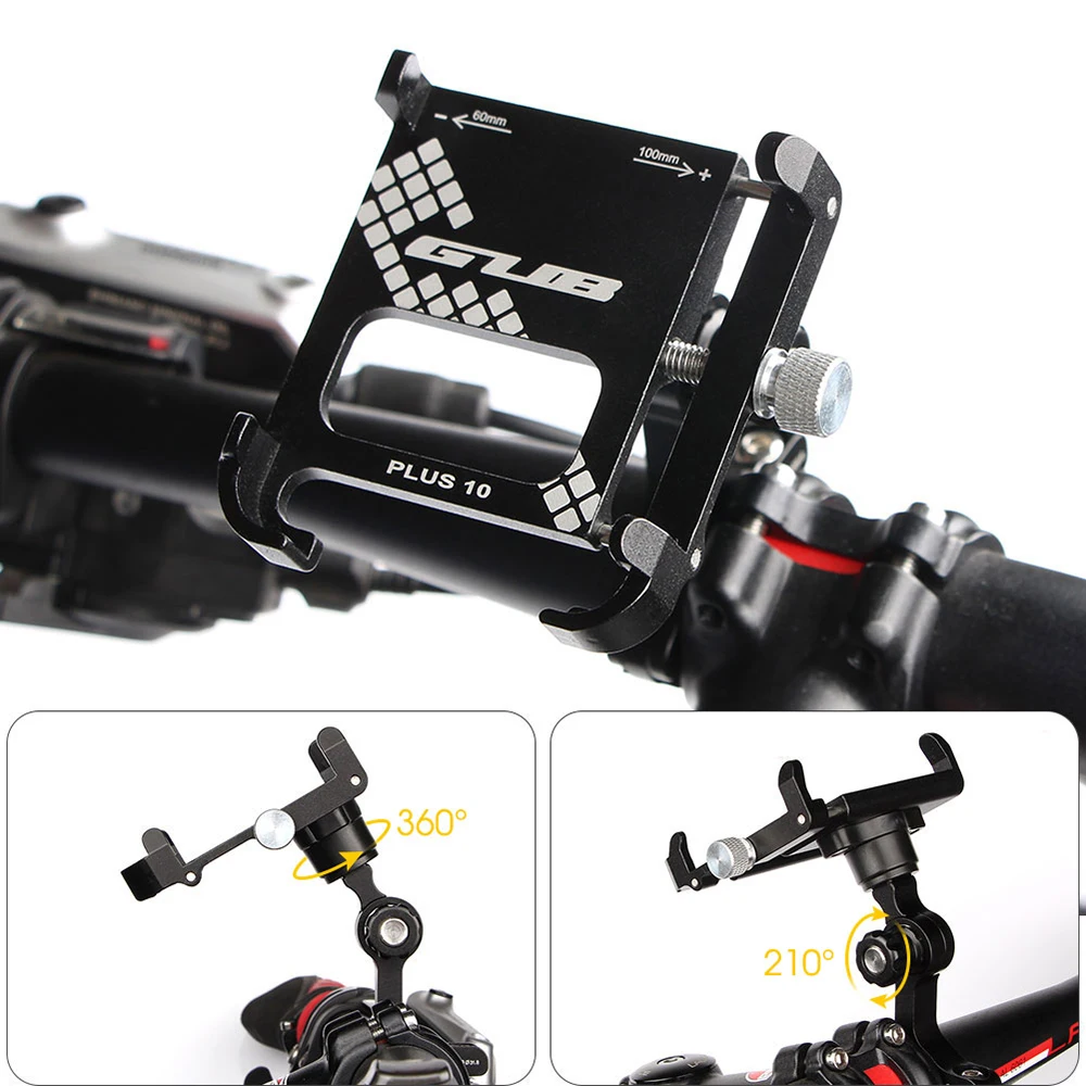 gub pro bike phone holder aluminum handlebar clip bicycle stand for 3 5 to 7 5 inch cycling bracket motorcycle accessories free global shipping