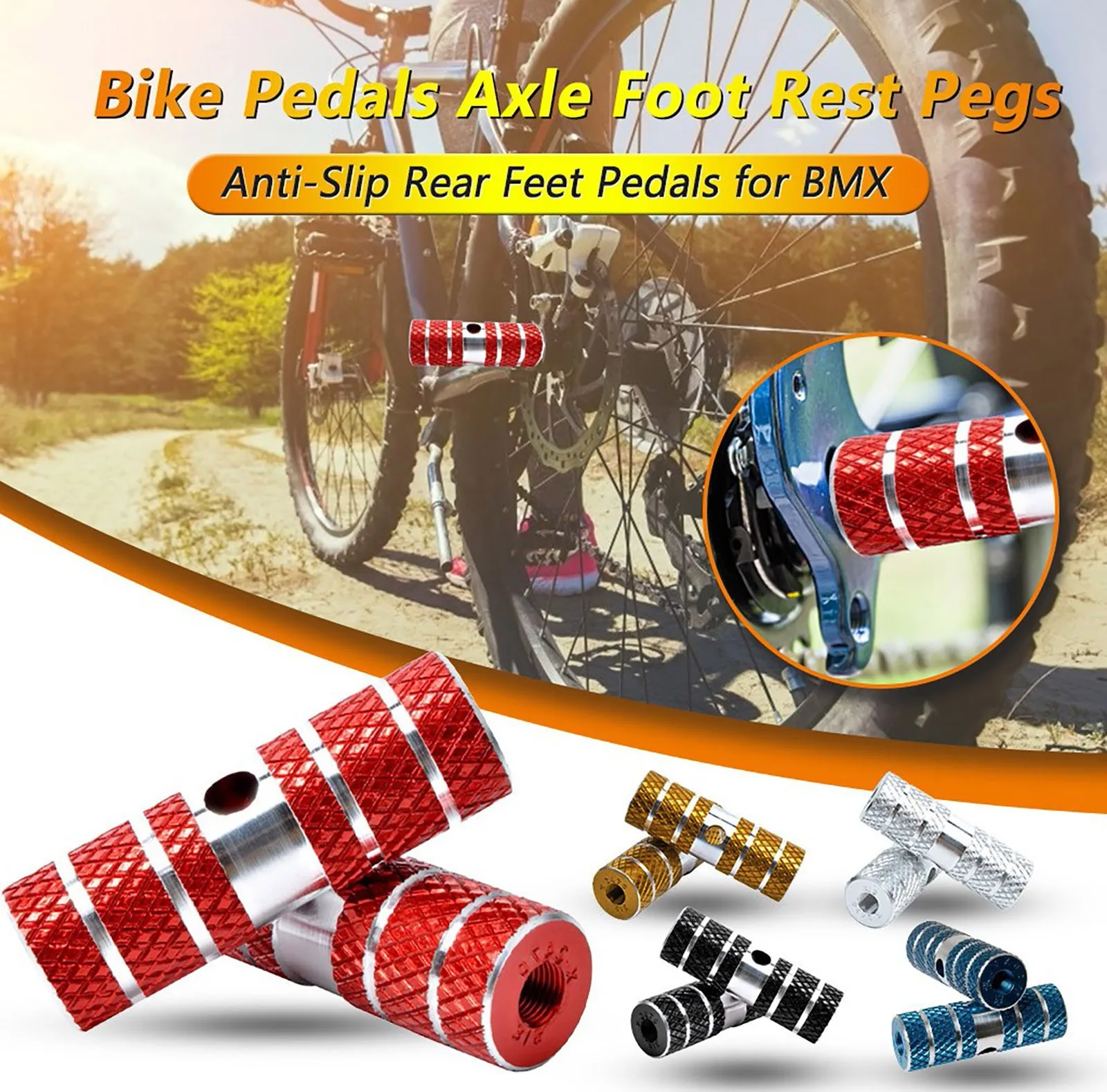 Педали велосипедные Нескользящие Задние подножки для Bmx аксессуары 2 шт. | Спорт и
