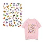 Термоклейкие нашивки с изображением бабочки для одежды, самодельная аппликация для футболок и курток, термоклейкие виниловые нашивки с изображением животных, термопресс
