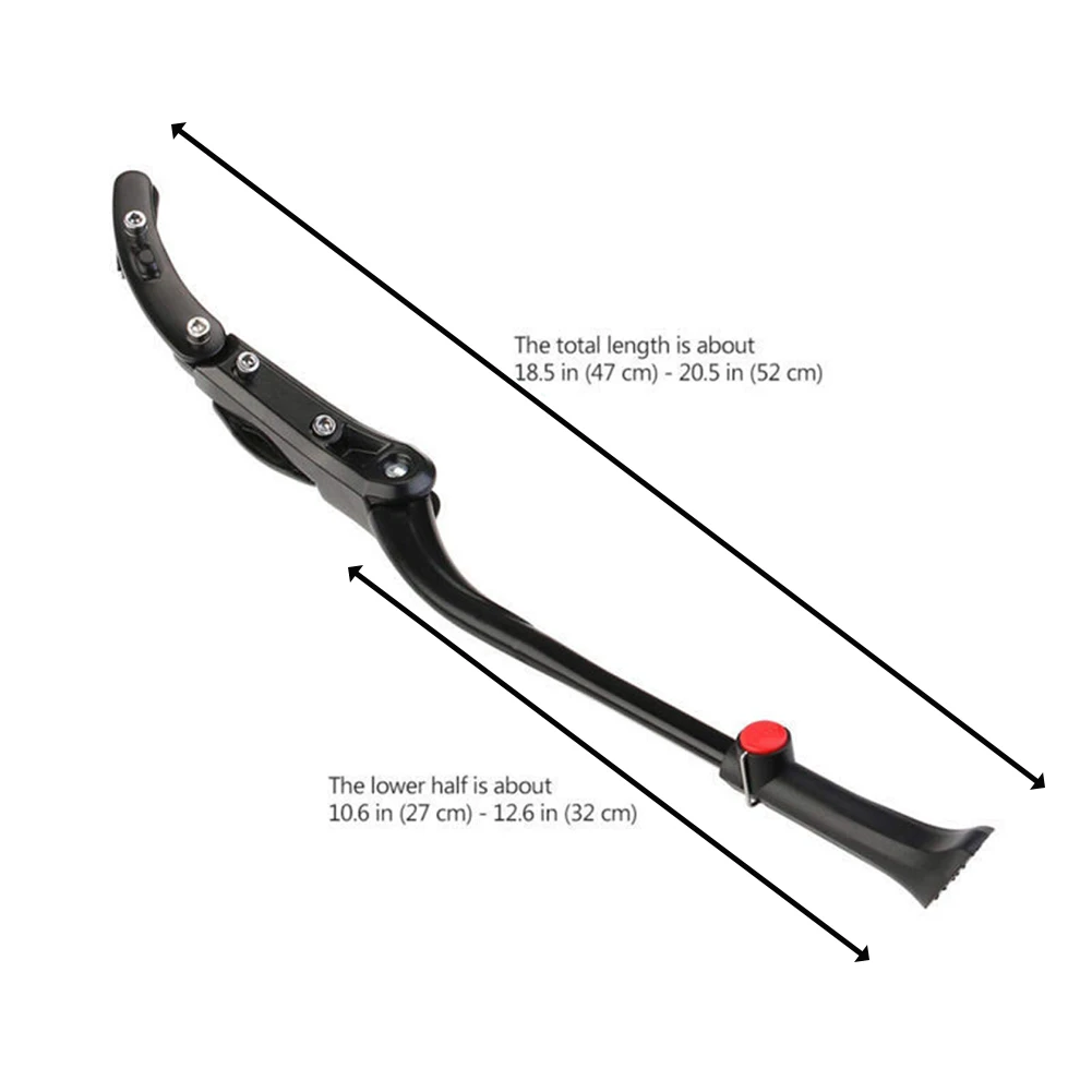 

1Pcs Black Adjustable MTB Road Bicycle Kickstand Aluminum Alloy Parking Rack Mountain Bike Support Side Kick Stand Foot Brace