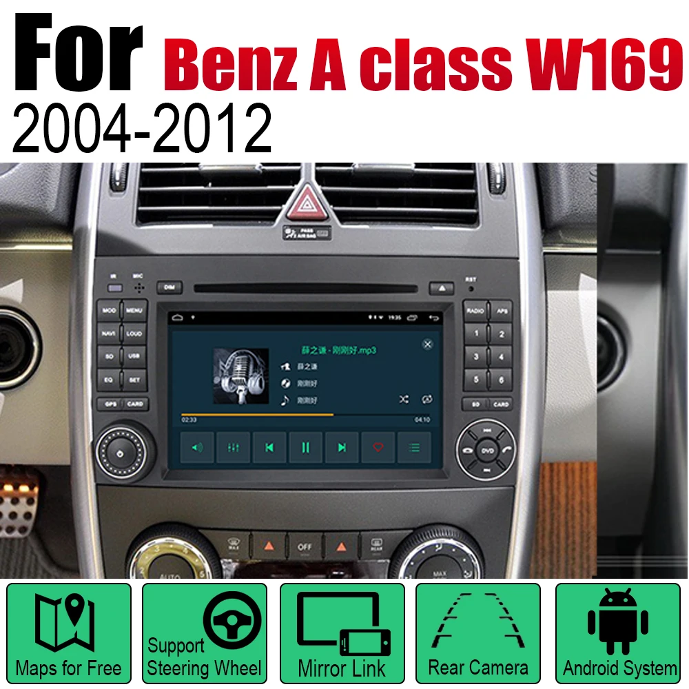 Автомобильный dvd плеер для Mercedes Benz A class W169 2004 ~ 2012 NTG IPS LCD экран GPS навигация Android