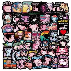 103050100pcs cute animal axolotl graffiti stickers cartoon decals water bottle laptop fridge scrapbook diary sticker kids toy free global shipping
