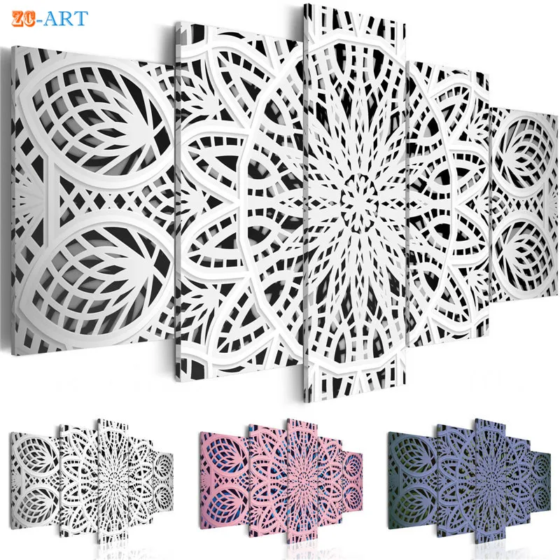 5 шт. абстрактная картина розовые румяна | Дом и сад