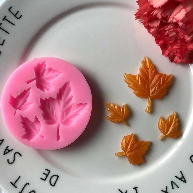 Кленовый лист силиконовой формы мобильный телефон клей пресс форм декоративная