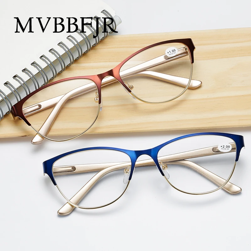 MVBBFJR Модные женские очки кошачий глаз для чтения мужские портативные