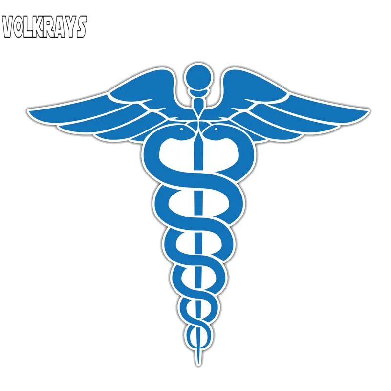 Стикер Volkrays для автомобиля медицинский знак синий аксессуар Светоотражающая