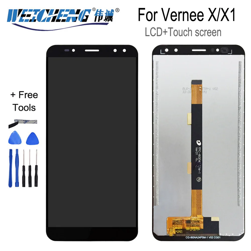 Для Vernee X ЖК-дисплей и сенсорный экран в сборе дигитайзер Замена датчика для lcd Vernee X1 дисплей