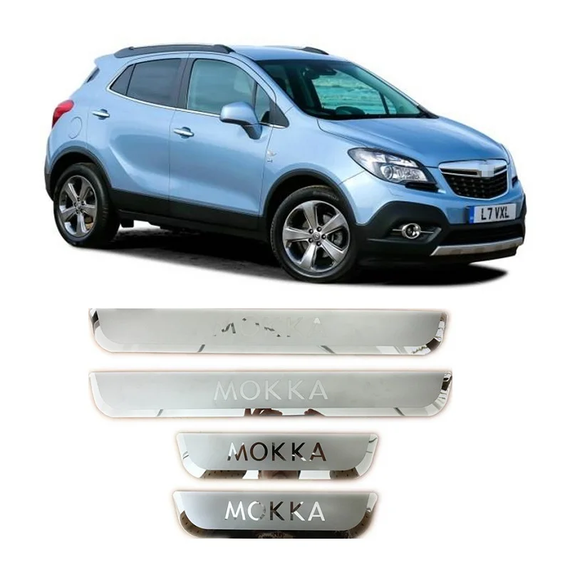 

Stainless Steel Scuff Plate Door Sill Cover Trim for VAUXHALL OPEL MOKKA 2012 2013 2014 2015 2016 Car Styling Accessories