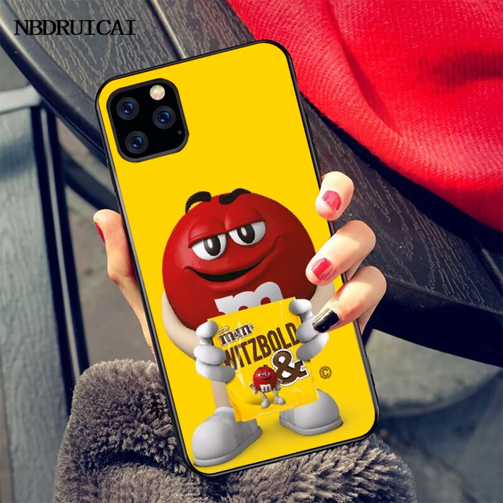 NBDRUICAI M &amp M's Chocolate Nutella Bottle черный мягкий чехол из ТПУ для iPhone 11 pro XS MAX 8 7 6 6S Plus X 5S SE