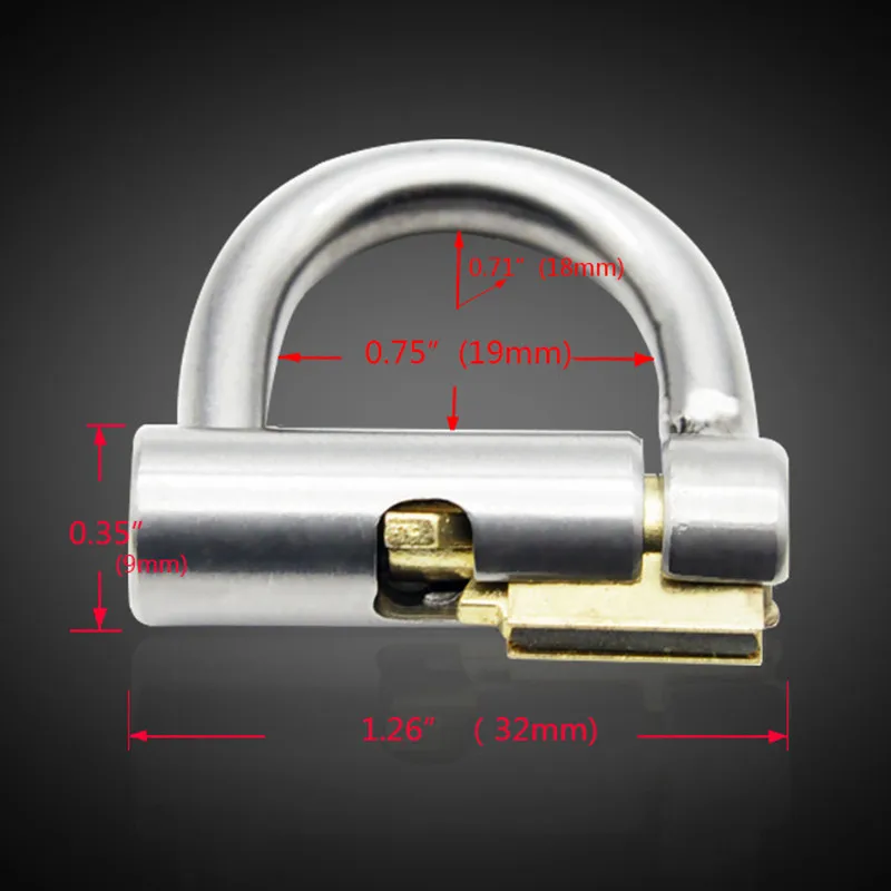 D образное кольцо замок РА клетка для петуха из нержавеющей стали с титановая