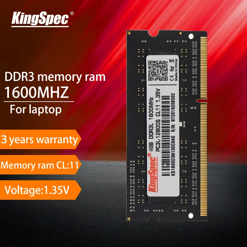 

KingSpec ddr3 8GB 4GB 1600mhz DDR3 RAM Memory Memoria Ram For Laptop ddr 3 1600MHz ram ddr3 4gb 8gb For Laptop Notebook RAMs
