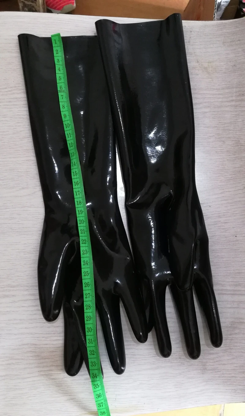 Специальное предложение латексные резиновые короткие перчатки черные черного