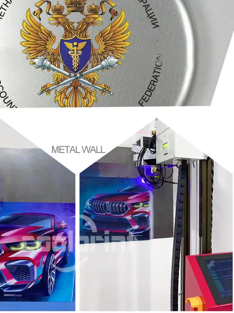 3D УФ вертикальный настенный принтер цифровой для струйной печати лака прямая