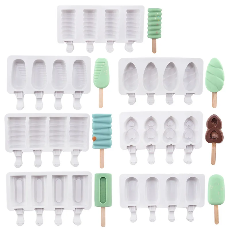 Ice Cream Molds For Cake Popsicle Cakesicles Chocolate Pastry And Bakery Kitchen Tools Accessories DIY Silicone Mold Baking Pan