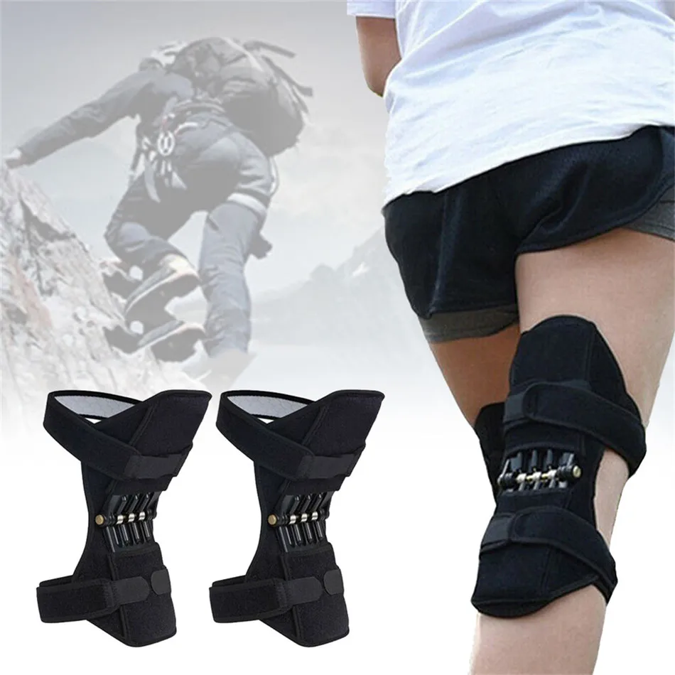 1Pair Power Leg Kneepad Joint Support Knee Pads Spring Force 360 degrees Brace | Climbing Accessories