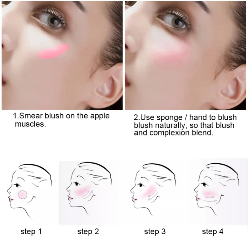 Натуральные щеки румяна стик Блестящий бронзер крем Щеки Румяна Косметика