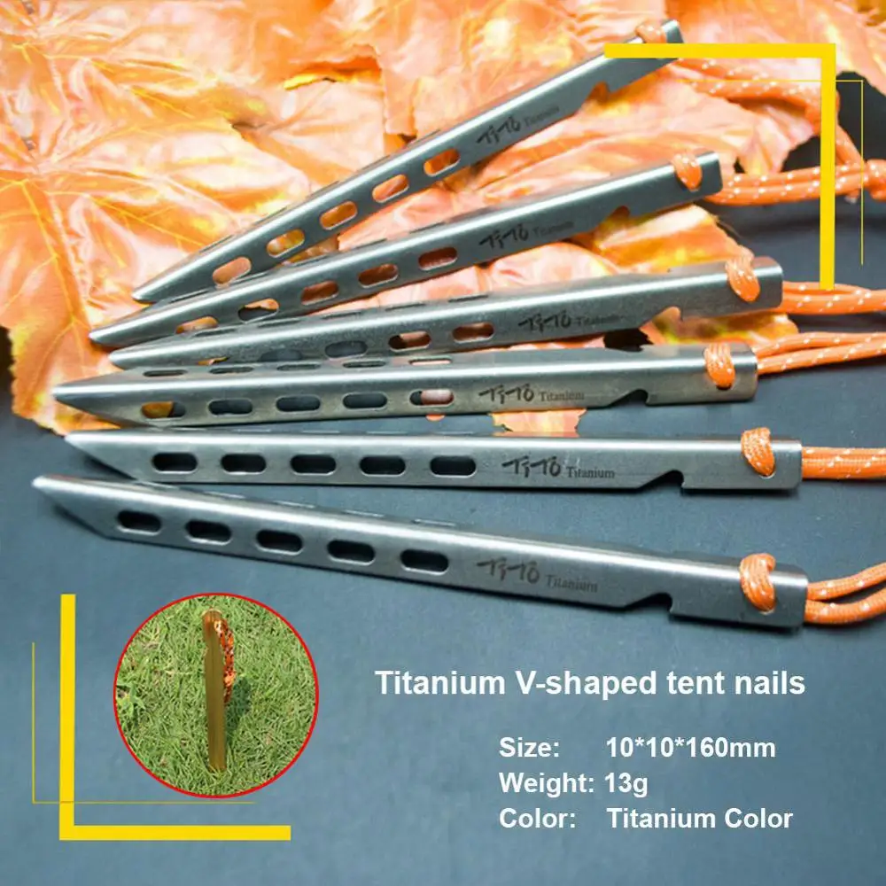 HobbyLane Сверхлегкий из титана для палатки колышки Открытый Кемпинг палатка песка