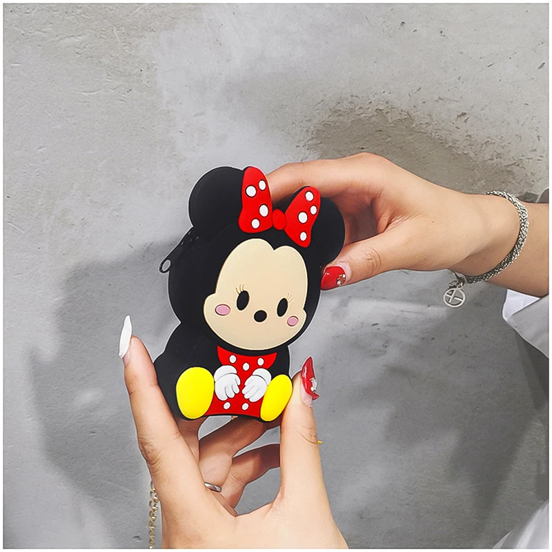 Модный новый женский кошелек для монет на плечо мультяшный силиконовый