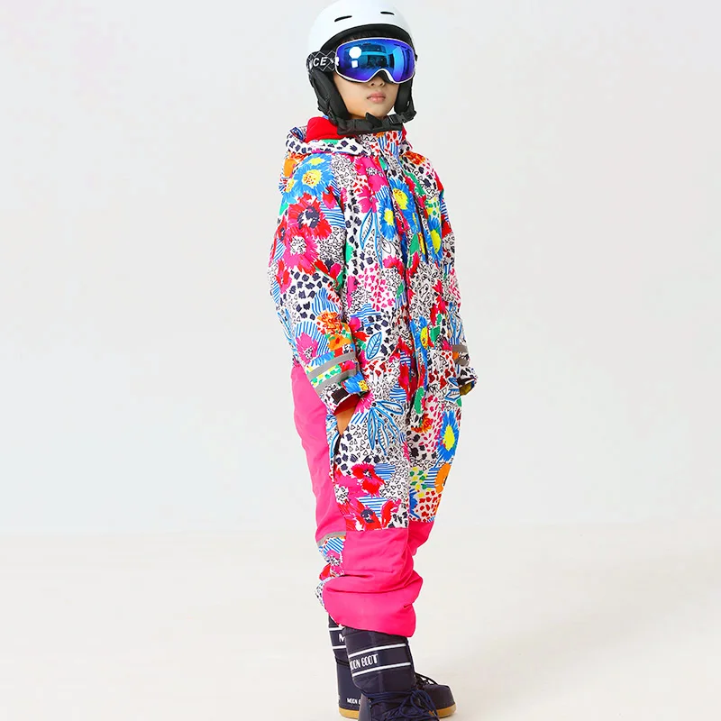 Детский лыжный костюм детская брендовая Водонепроницаемая теплая цельная