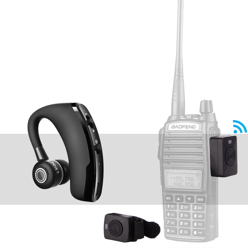 Walkie Talkie Wireless Bluetooth Headset Two Way Radio Headphone BT Earpiece Earphone For Motolora Kenwood Baofeng 888S UV5R