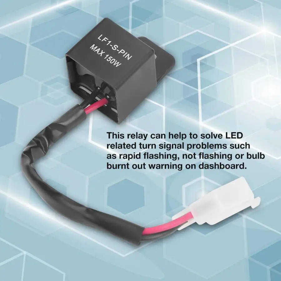 12 В 150 Вт 2Pin автомобильный мотоцикл светодиодный мигалка реле с кабелем для