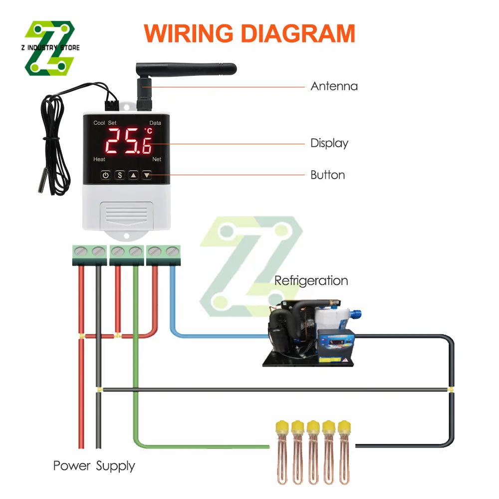 dtc1201 ac110v 220v thermostat ntc sensor digital display wifi temperature controller electronic digital thermoregulator free global shipping