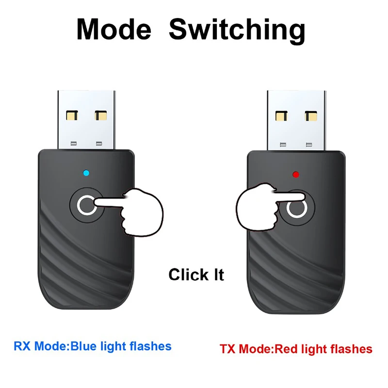 

Wireless USB Bluetooth Adapter 5.0 3 in 1 o Receiver Transmitter 3.5mm AUX Adaptador for TV PC Computer Home Stereo