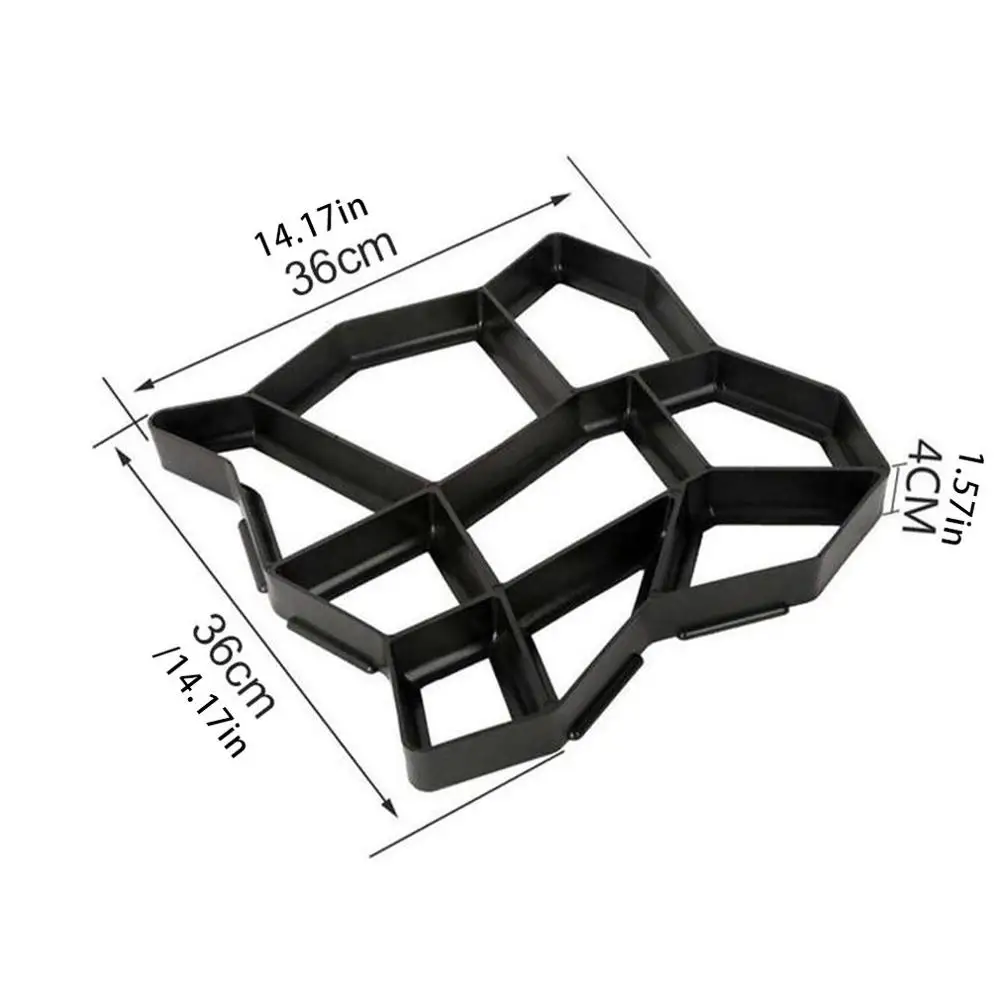 Черная Пластиковая форма для самостоятельного изготовления мощения дома сада