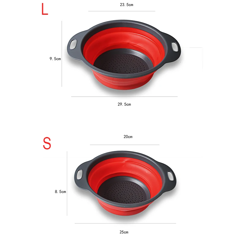 Многофункциональный кухонный складной силиконовый дуршлаг|Дуршлаги и сита| |