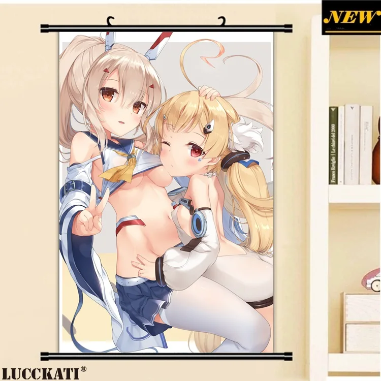 40X60CM Azur переулок Bilan Hangxian бикини Грудь задница соски Сексуальная лоли мультфильм
