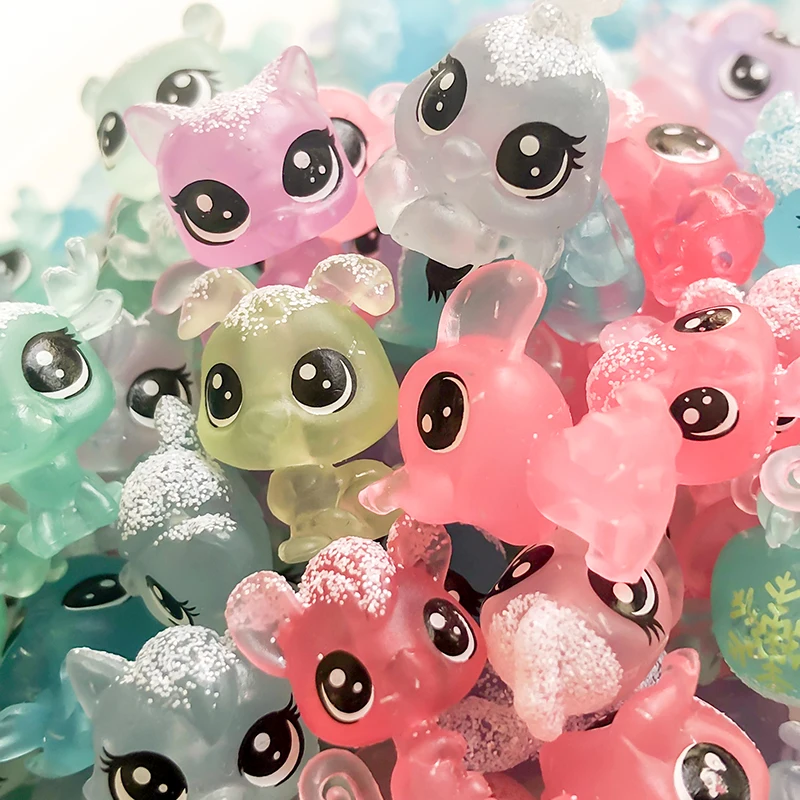 LPS Dog Mini 1 см магазин питомцев Снежинка прозрачная коллекция лимней фигурки колли