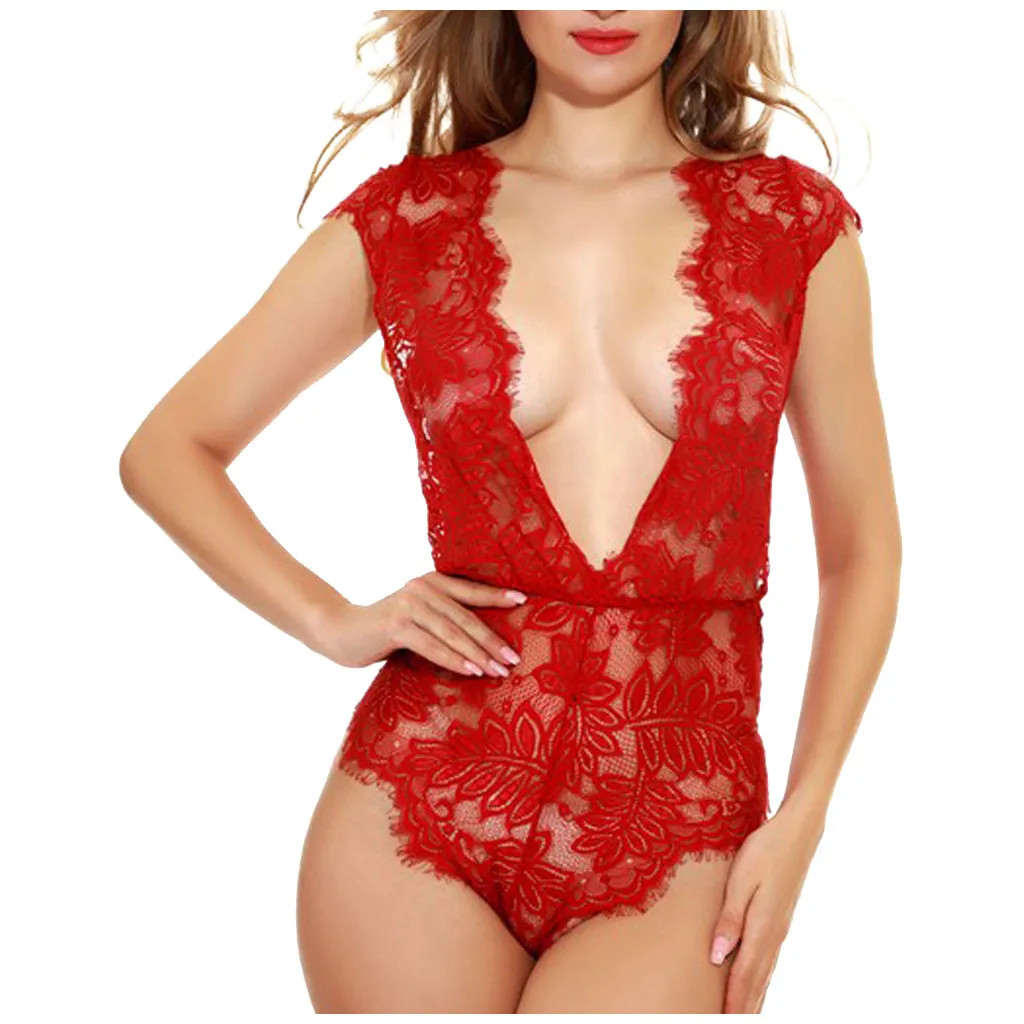 Женское эротическое сексуальное нижнее белье Babydoll кружевное цельное боди