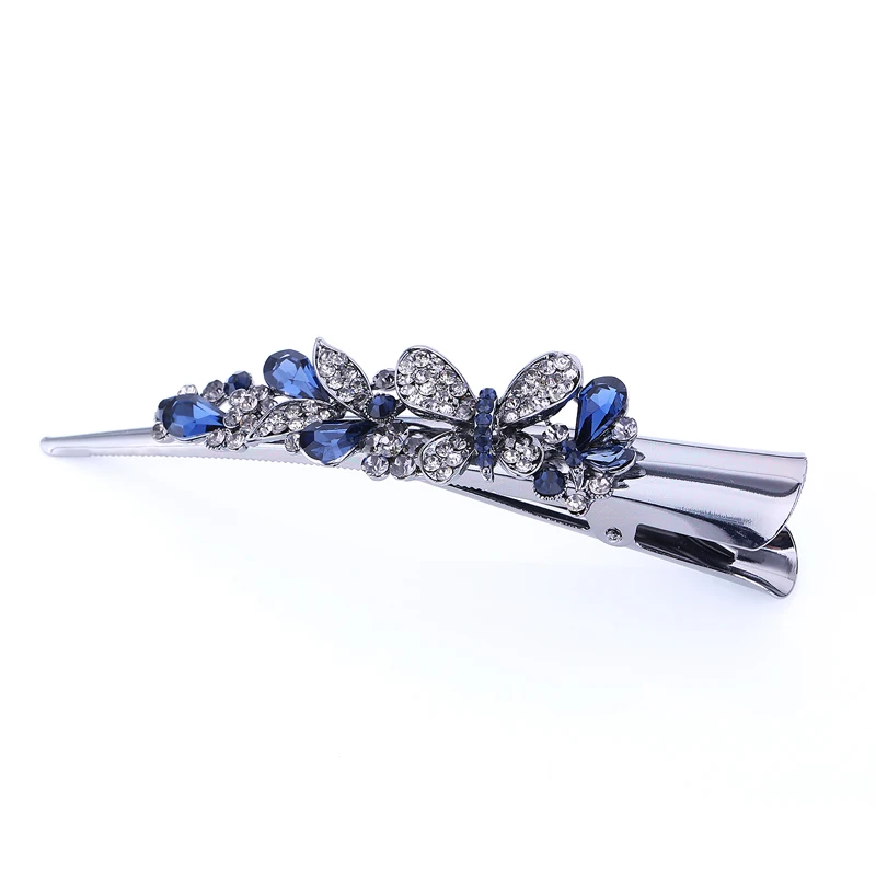 Винтажная металлическая заколка для волос с кристаллами черным пистолетом