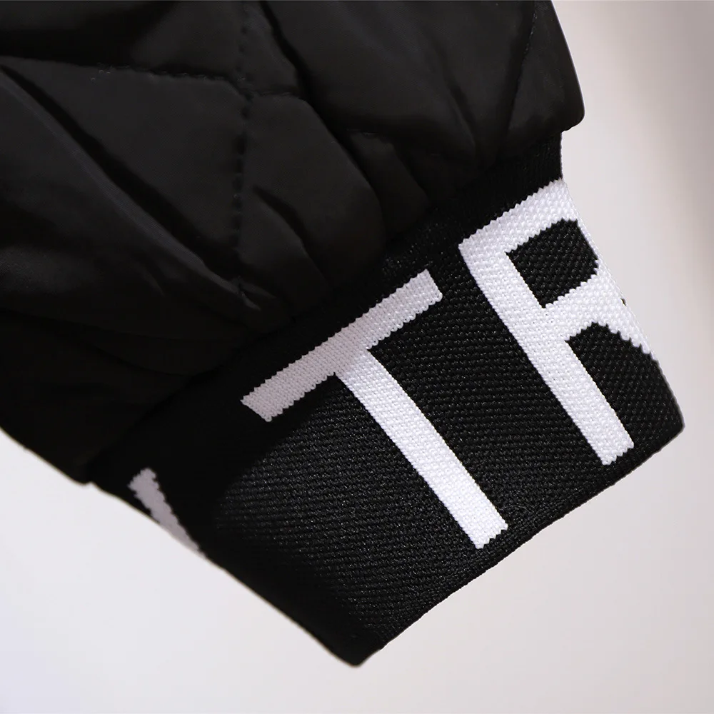 Осень-зима 2021 женская одежда стеганая куртка большая свободная черная Толстая