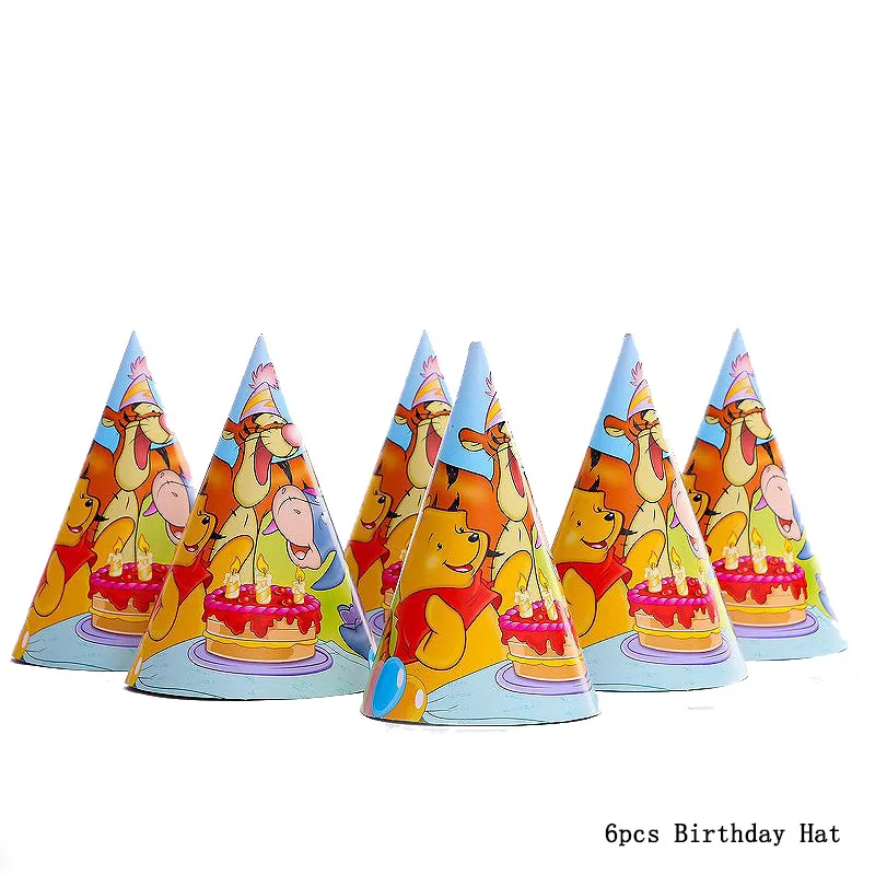 

Disney Winnie the Pooh Kids Birthday Party Decorations Plates Cups Blowout Disposable Tableware Baby Shower Kids Favor Supplies