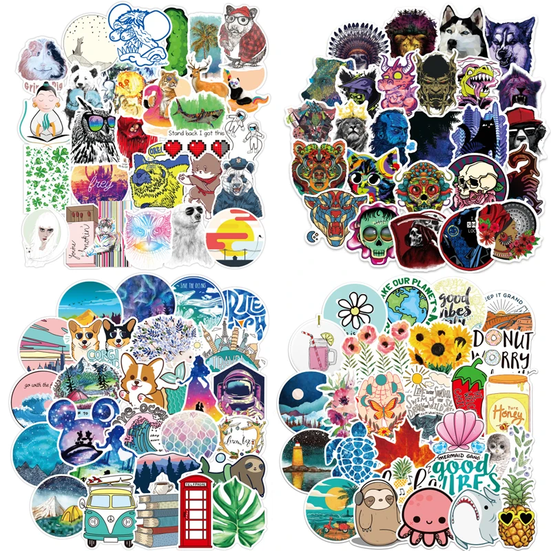 Классические красочные граффити наклейки уникальный скейтборд мотоциклетный