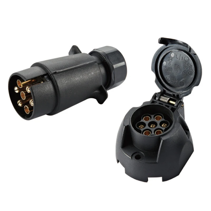 7 контактный соединитель прицепа Запчасти Пластик круглый разъем лодка автодом