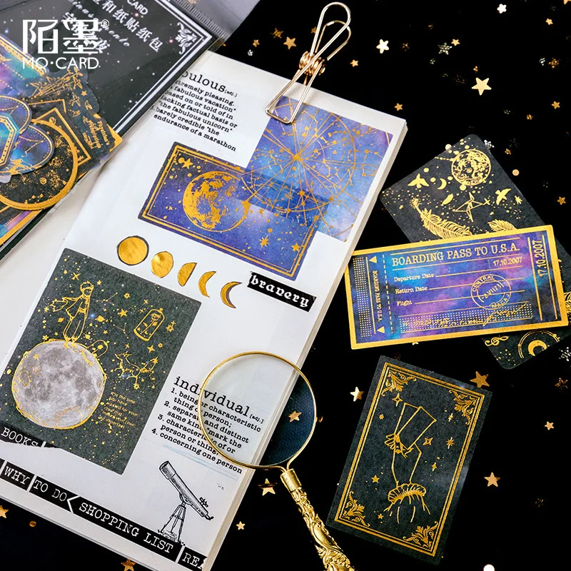 

Office Stationery Renaissance Hot Stamping and Paper Big Sticker Bag Hand Account Photo Album Diary DIY Decorative Stickers