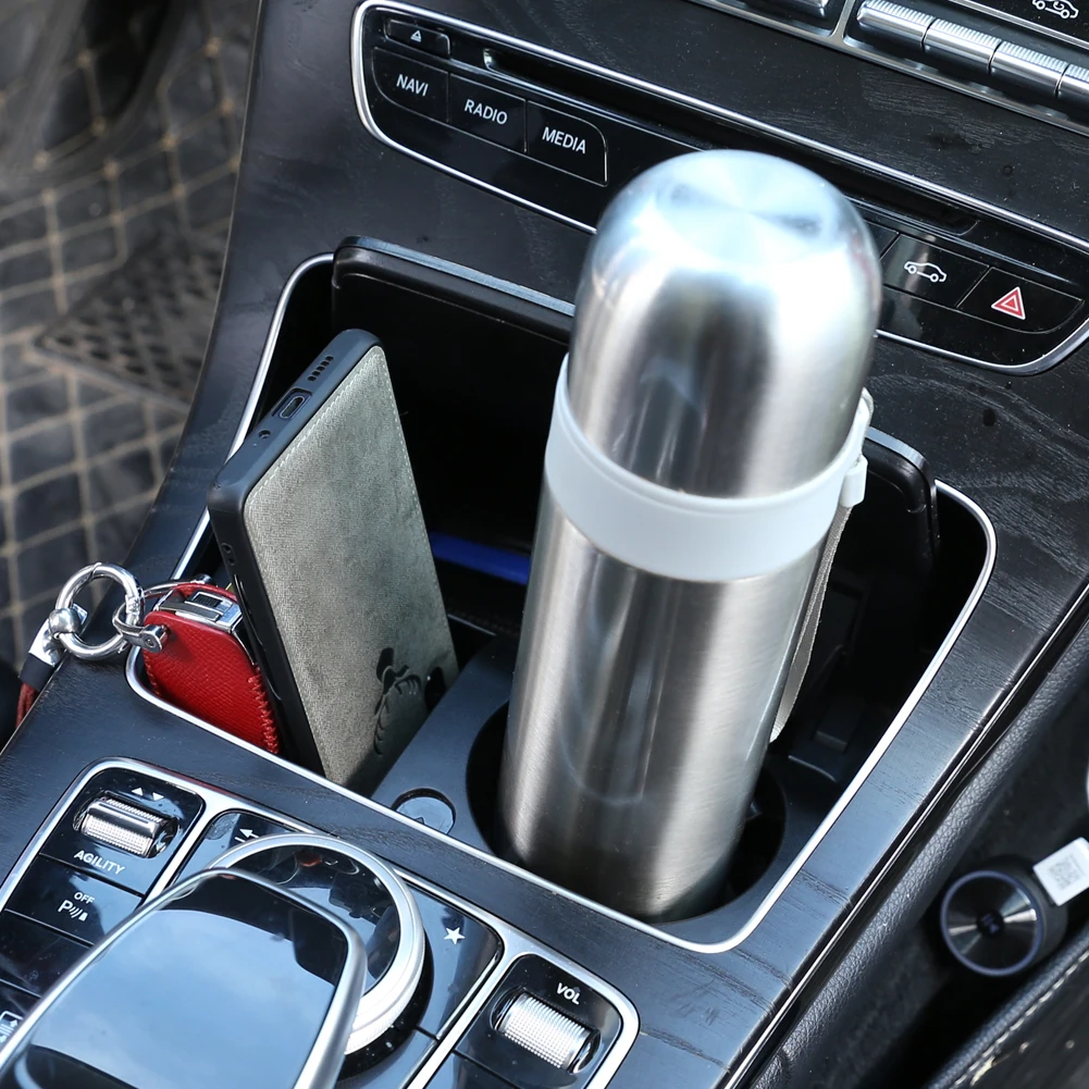 

1 Cup Holder Mercedes Benz C Class W205 Glc-class X253 E Class W213 Car Central Console Storage Box Car Styling Auto Accessories