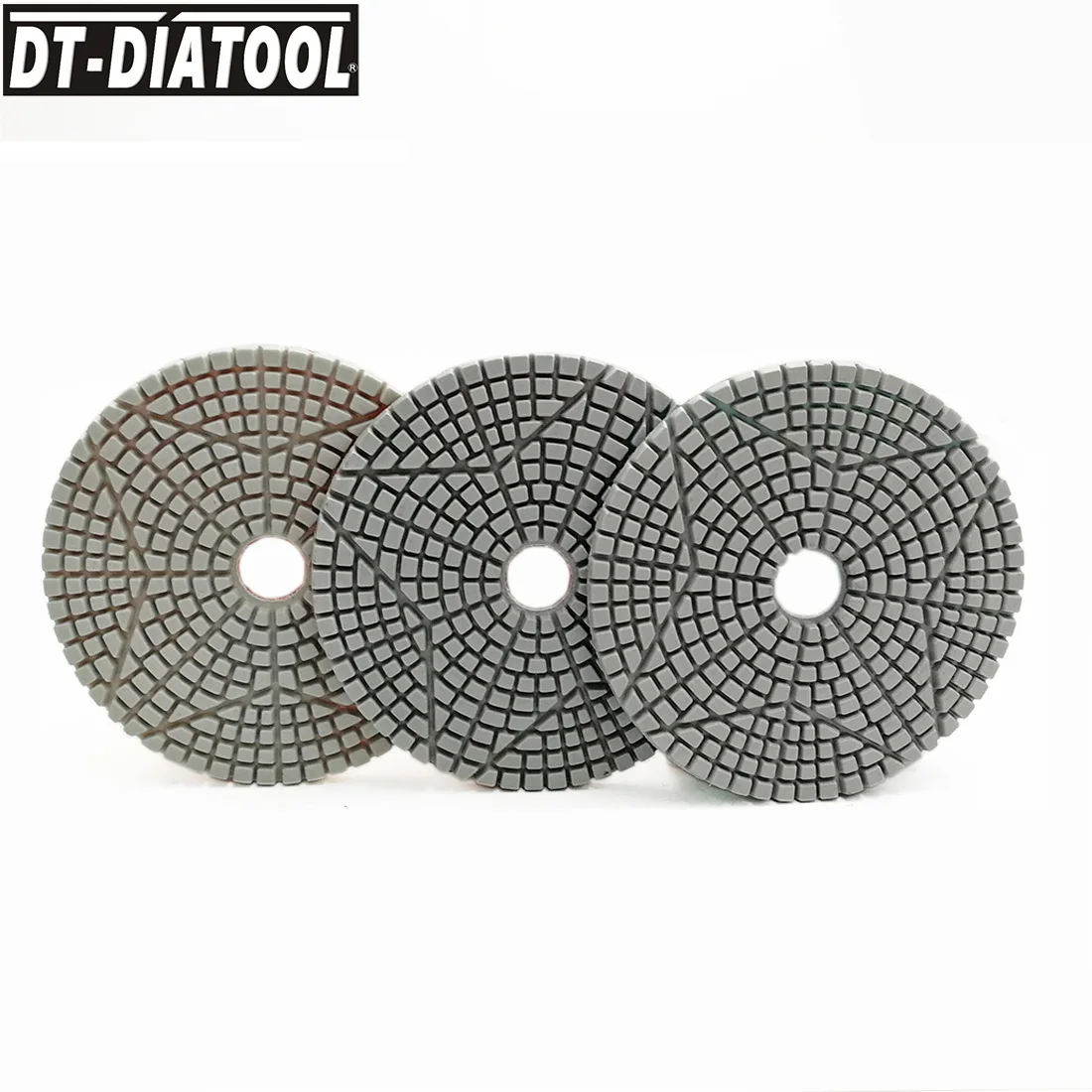 

DT-DIATOOL Dia 100mm/4" 3 Steps Wet Diamond Polishing Pads Resin Bond Sanding Discs Premium high quality For marble Polisher