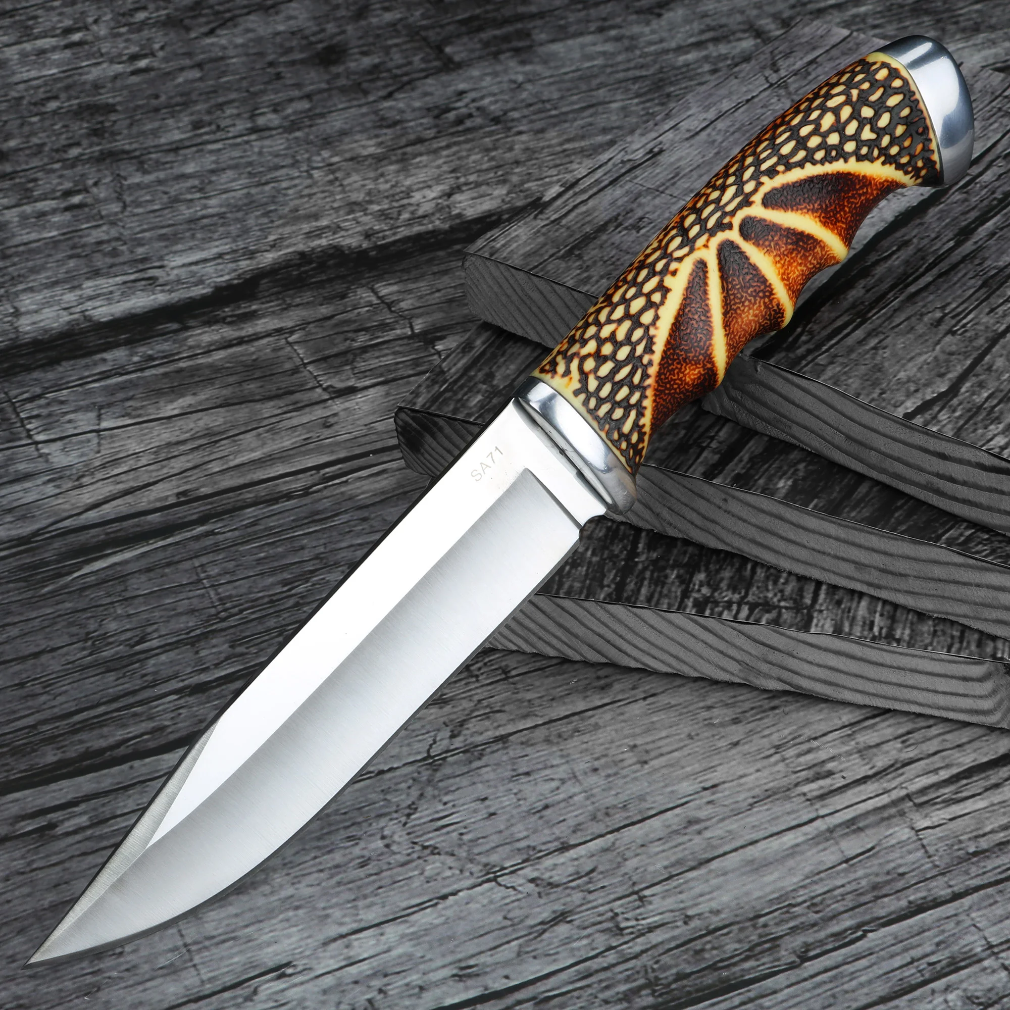 

Outdoor Hunting Fixed Blade Knife Utility Knives Wilderness Survival High Hardness Self-defense Knife for Camping Hiking