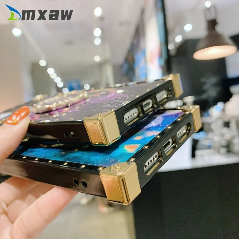 Роскошный чехол для OPPO Reno 4Z A53 A31 2020 A8 A92S A92 A72 A52 A91 F15 квадратный звездное небо