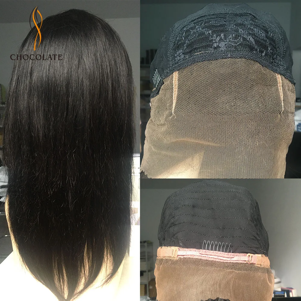 360 фронтальные человеческие волосы парики Remy длинные перуанские прямые шнурка