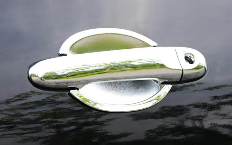 Стайлинг автомобиля Хромированная ручка двери + крышка чаши литье под давлением