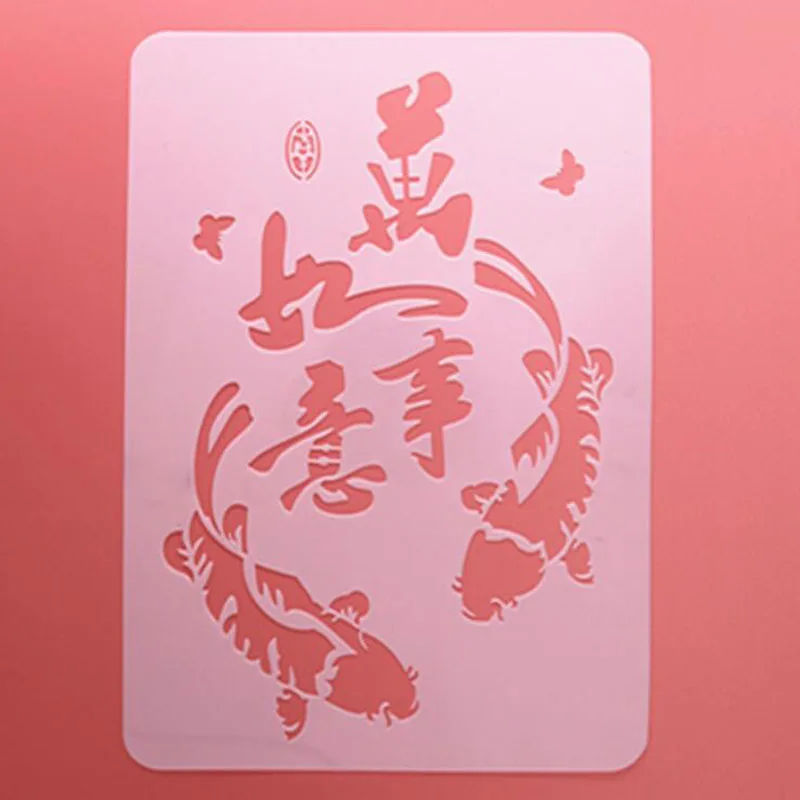 1 шт. трафареты для рукоделия с изображением рыбы стен штамп скрапбукинга альбом